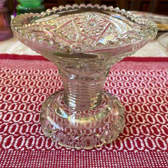 Vintage pressed Glass Punch Bowl Base Stand - Picture 1 of 8